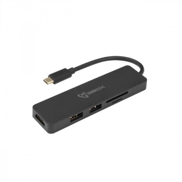 SBOX Hub 5w1 TCA-51 USB-C>HDMI/USB-3.0/SD+TF